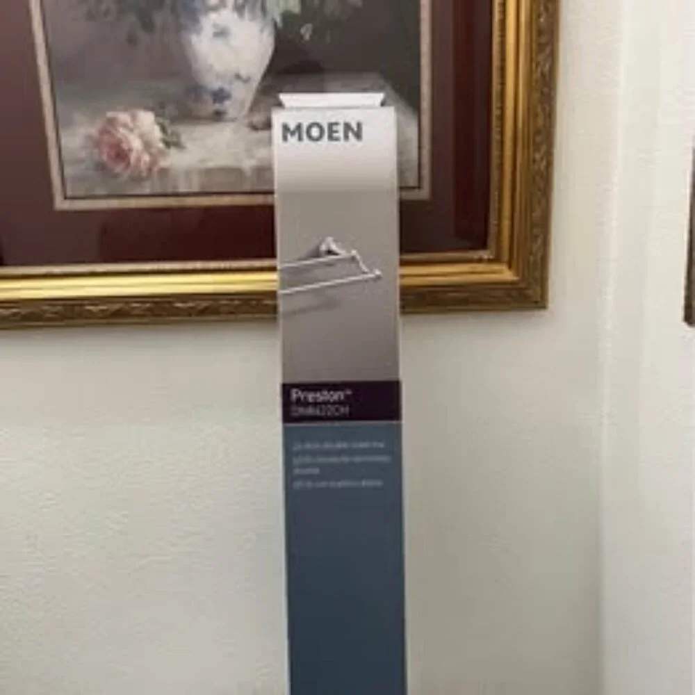Moen 24 inch Chrome Double Towel Bar NEW-Open BoxModel: Preston DN8422CH